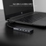 Nanocable Hub USB-C de Aluminio con 4 Puertos USB 3.2 Gen 1 Hembra, 10 cm, Gris